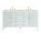 James Martin Vanities 60'' Double Vanity, Bright White w/ 3 CM Eternal Marfil Quartz Top 485-V60D-BW-3EMR - alternate 1
